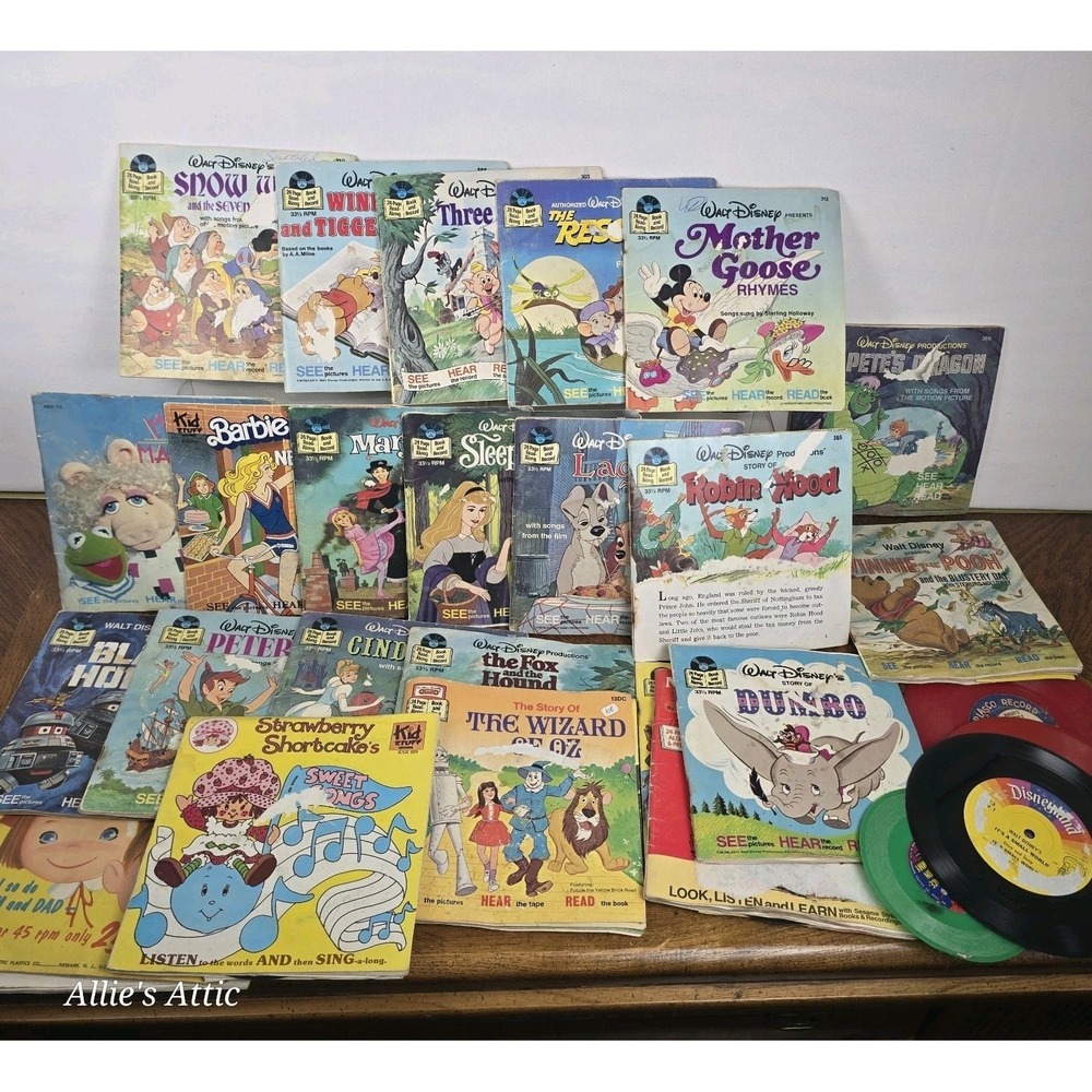 Childrens Story Records Books Disney Princess Pooh Strawberry Shortcake Barbie